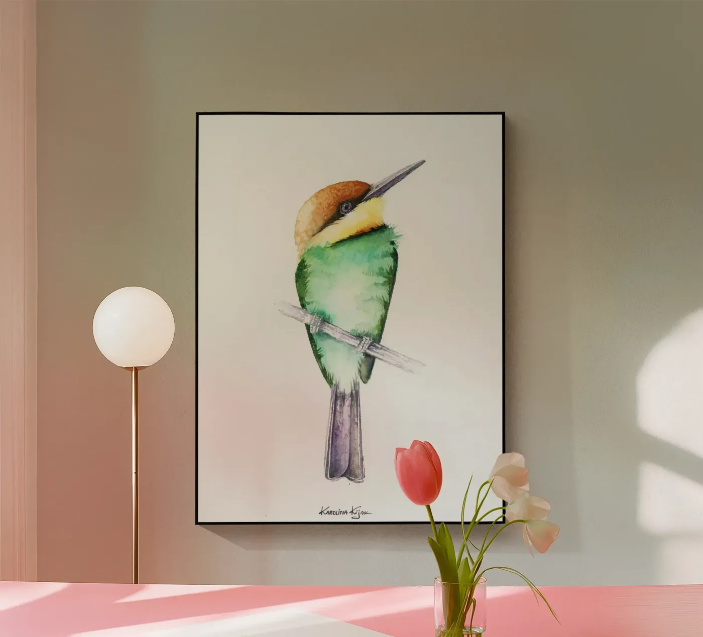 Bee-eater bird plexiglass da Karolina Kijak