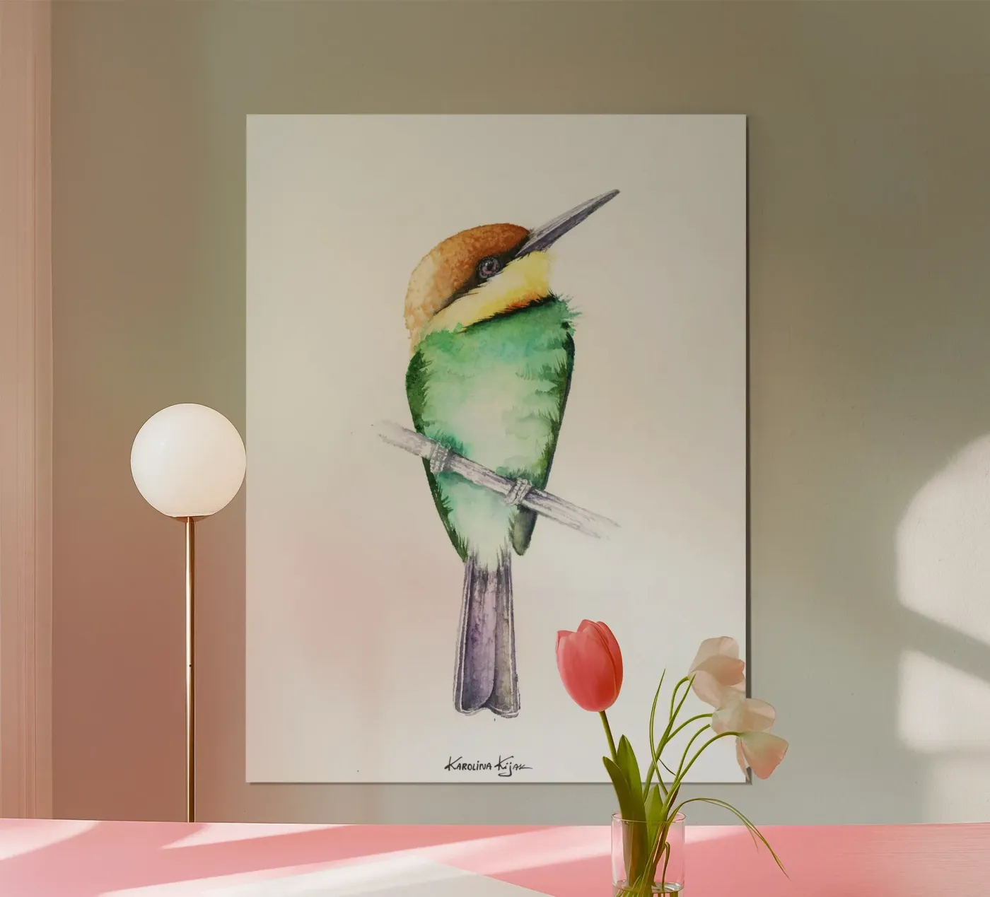Bee-eater bird poster by Karolina Kijak