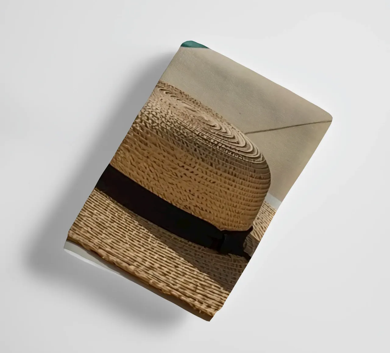 Swimming Pool with Hats Palm Trees and Lemon Water towel by DesignDoodle