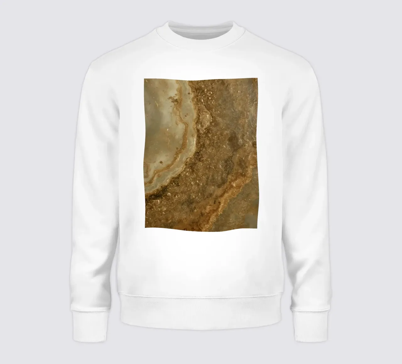 Strukturierte braune und beigefarbene Oberfläche mit Luftblasen Sweatshirt von DesignDoodle