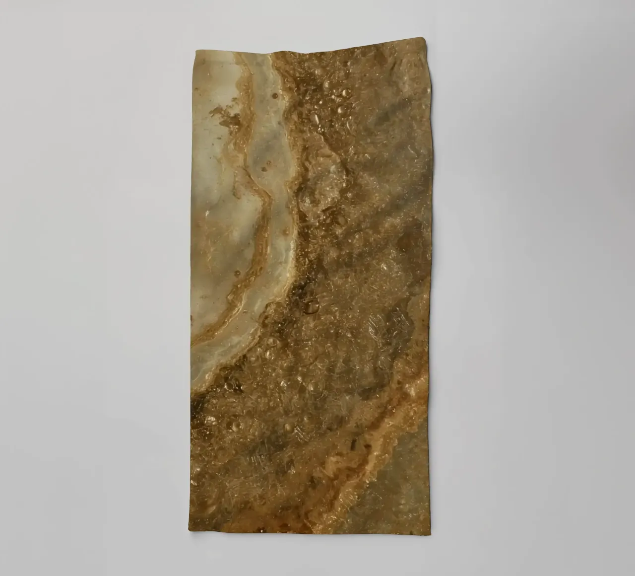 Textured Brown and Beige Surface with Bubbles towel by DesignDoodle