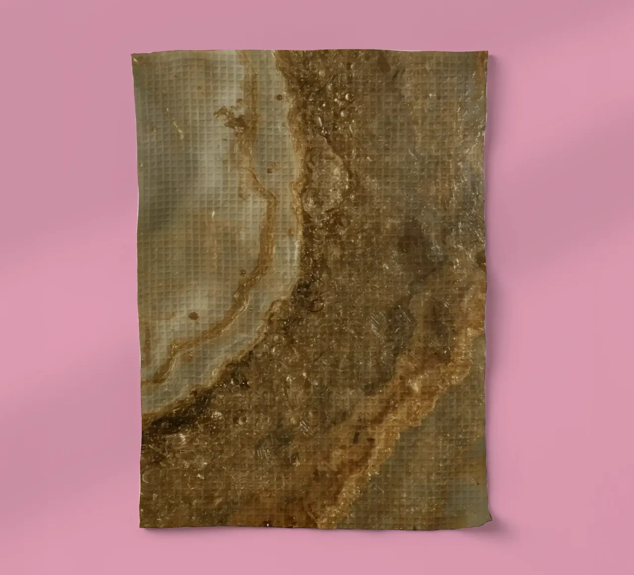Surface texturée brune et beige avec des bulles torchon de DesignDoodle