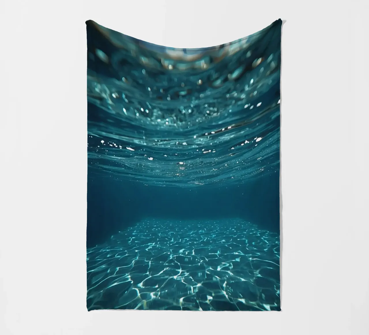 Underwater View of Water Surface and Bottom with Light fleece blanket by DesignDoodle