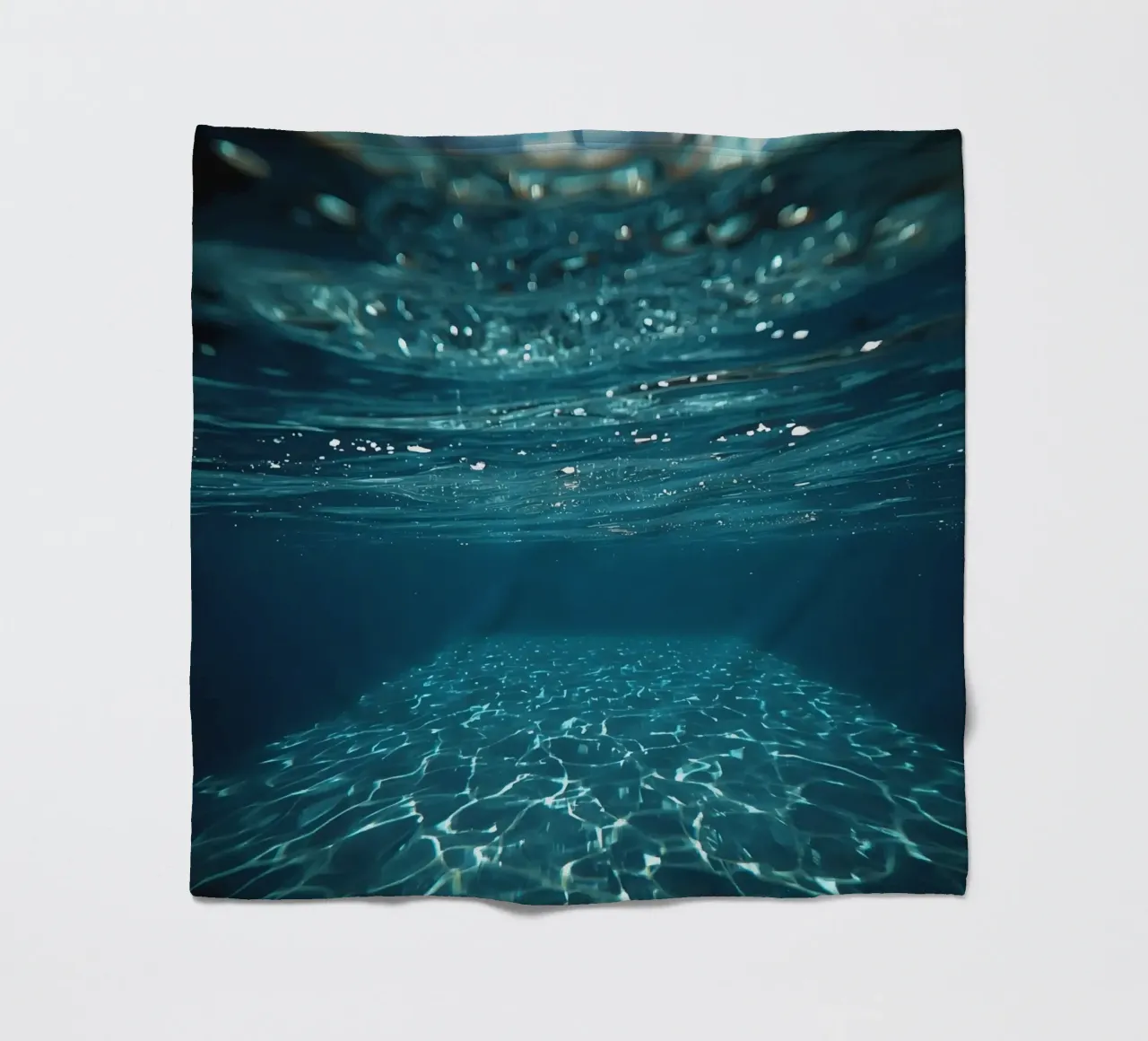 Underwater View of Water Surface and Bottom with Light fleece blanket by DesignDoodle