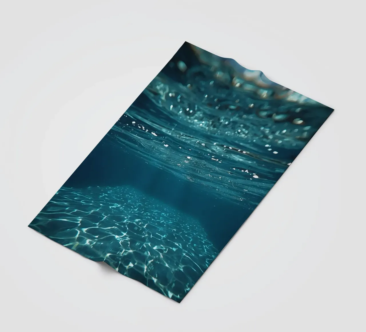 Underwater View of Water Surface and Bottom with Light fleece blanket by DesignDoodle
