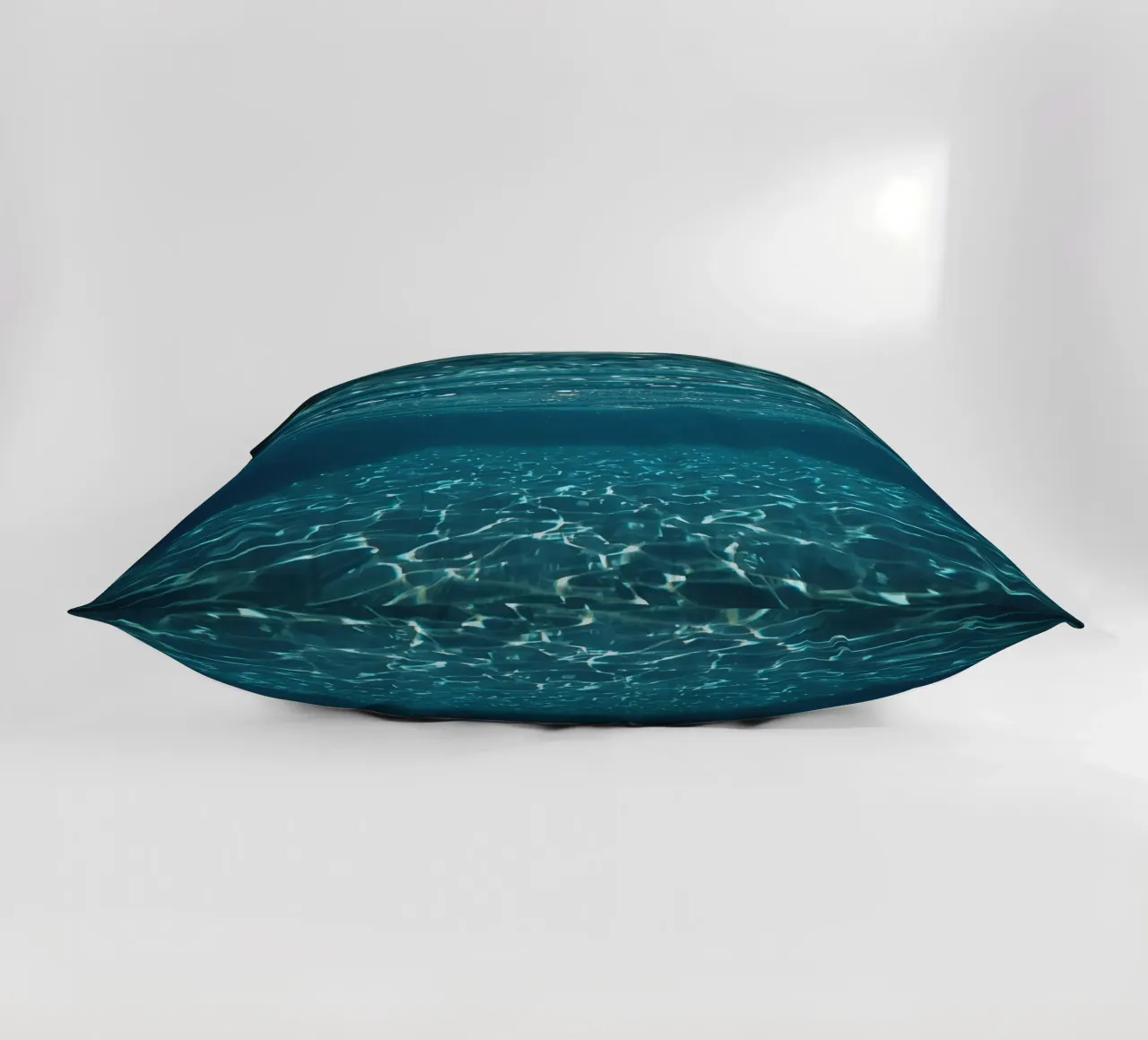 Underwater View of Water Surface and Bottom with Light decorative cushion by DesignDoodle