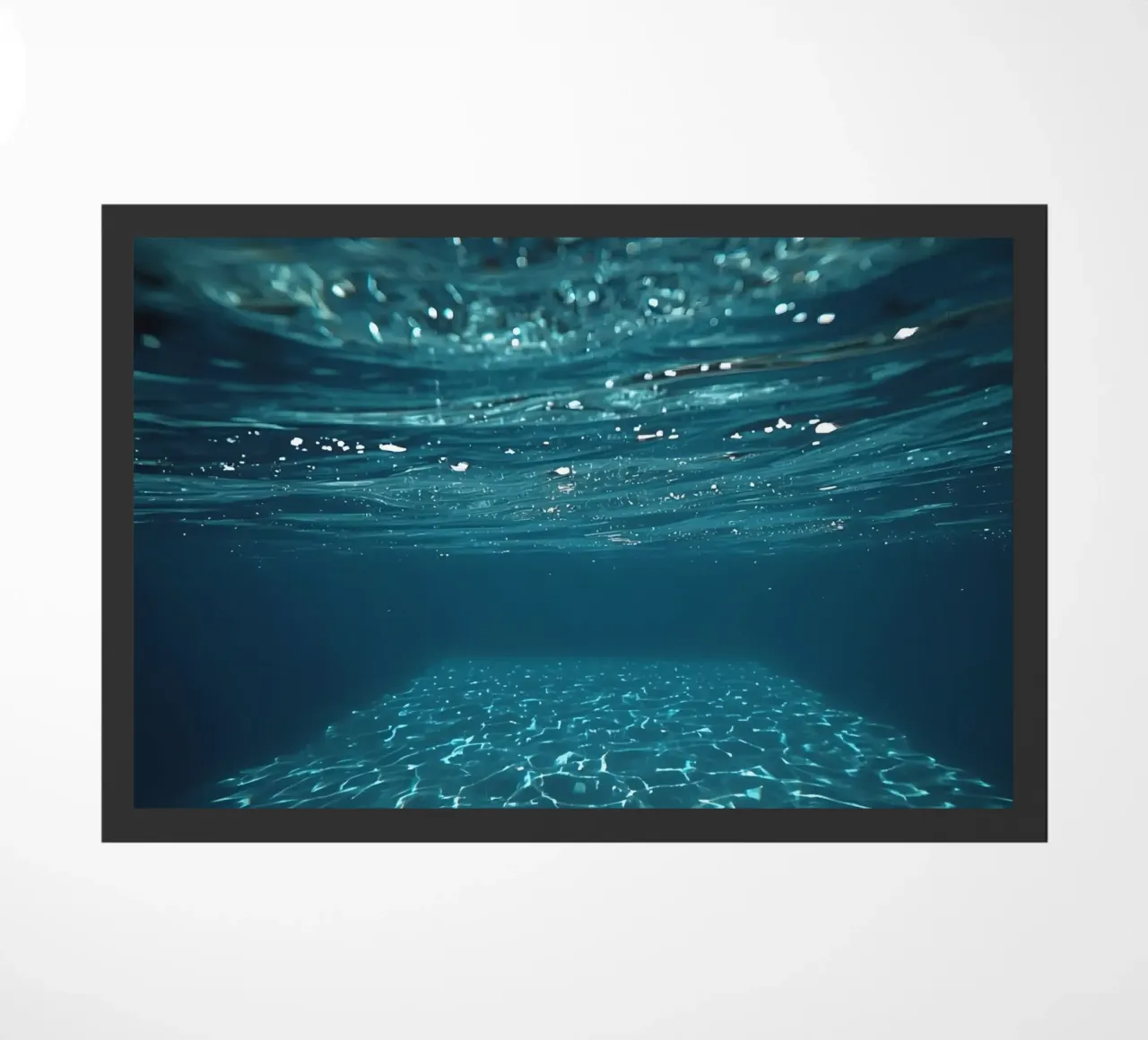 Underwater View of Water Surface and Bottom with Light doormat by DesignDoodle