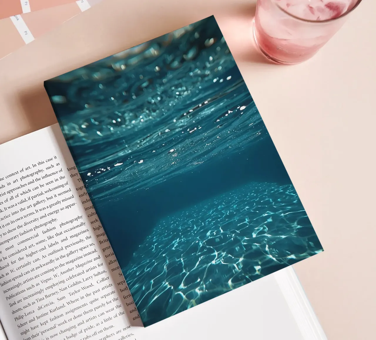 Underwater View of Water Surface and Bottom with Light notebook by DesignDoodle