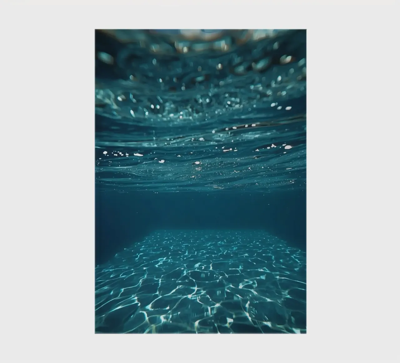 Underwater View of Water Surface and Bottom with Light notebook by DesignDoodle