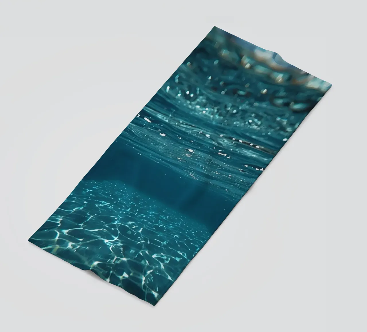 Underwater View of Water Surface and Bottom with Light beach towel by DesignDoodle