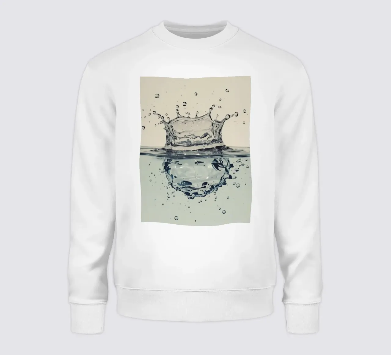 Corona a schizzi d'acqua con riflessi e gocce felpa da DesignDoodle