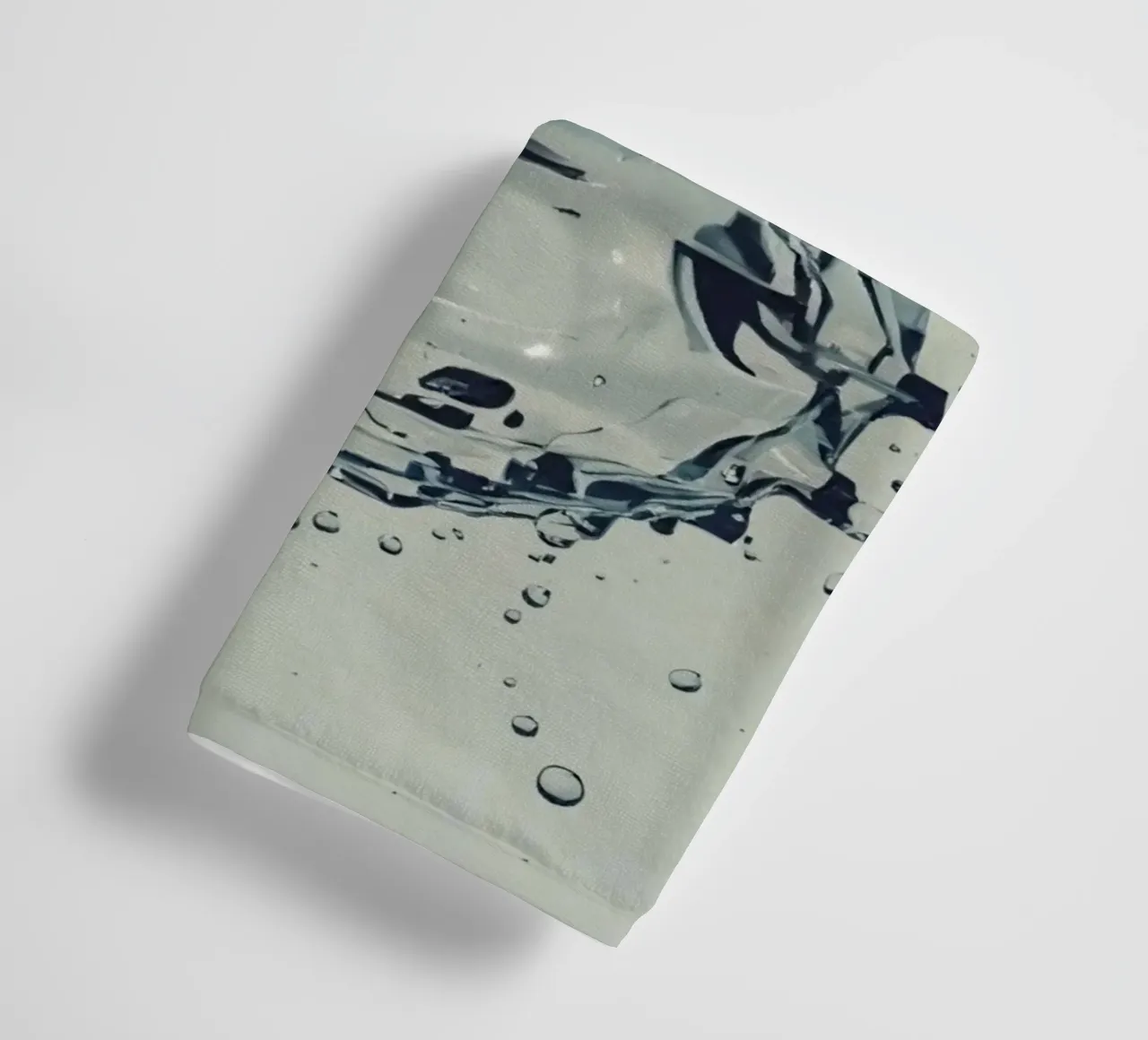 Water Splash Crown with Reflection and Droplets towel by DesignDoodle