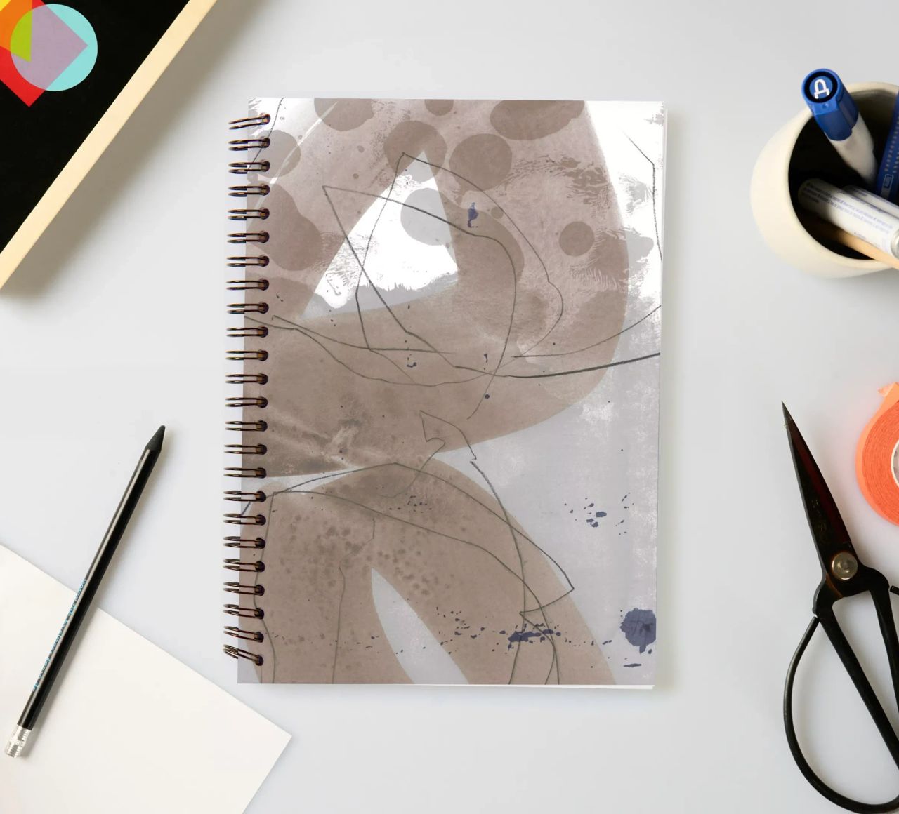 gestural loops spiral notebook by IRIS LEHNHARDT FINE ART
