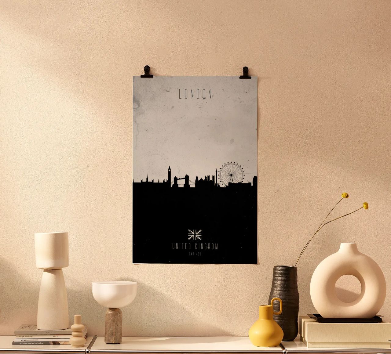 London Contemporary Cityscape Poster von Calm The Ham
