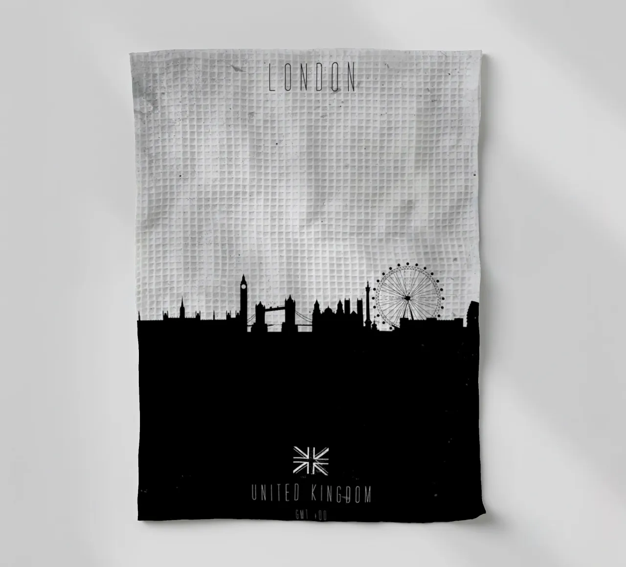 London Contemporary Cityscape Geschirrtuch von Calm The Ham