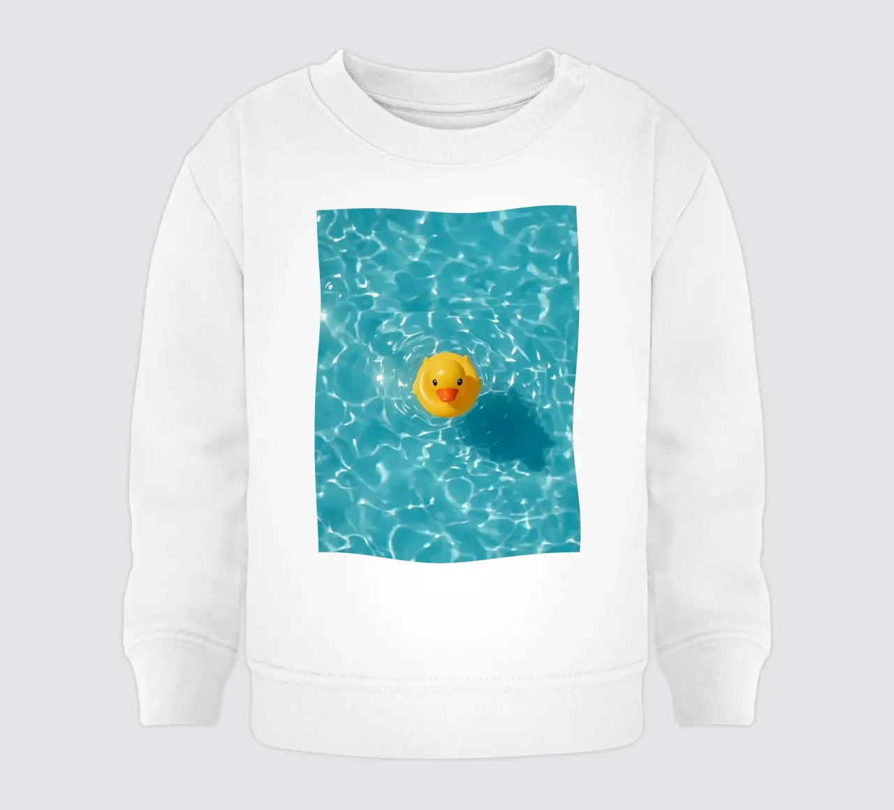 Canard en caoutchouc jaune dans une eau bleue turquoise sweat pour bébé de DesignDoodle
