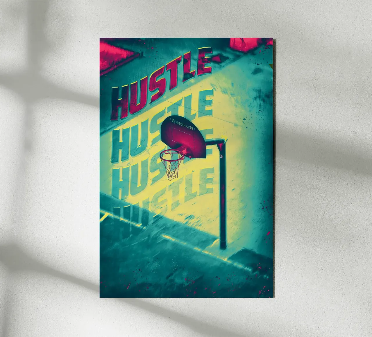 Hustle - Basketball alluminio dibond da athlete.art