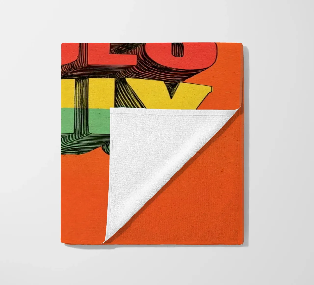 Good Vibes Only - Poster tipografico retrò e vintage con arcobaleno telo mare da Kaji