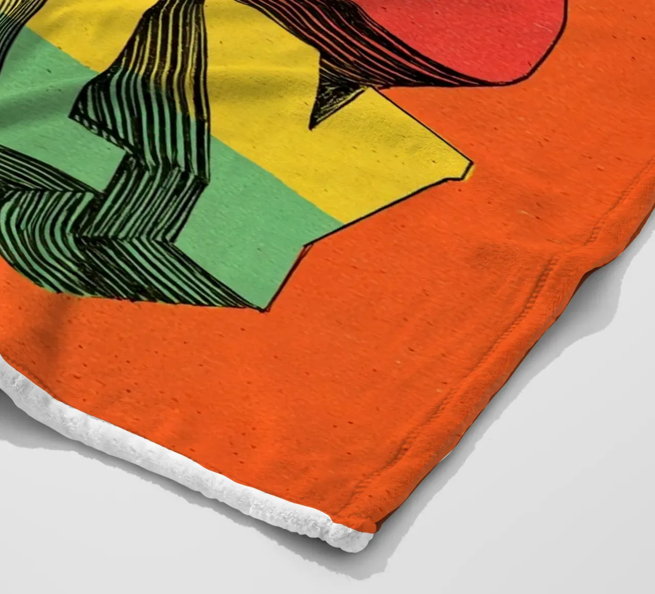 Good Vibes Only - Poster tipografico retrò e vintage con arcobaleno coperta in pile da Kaji