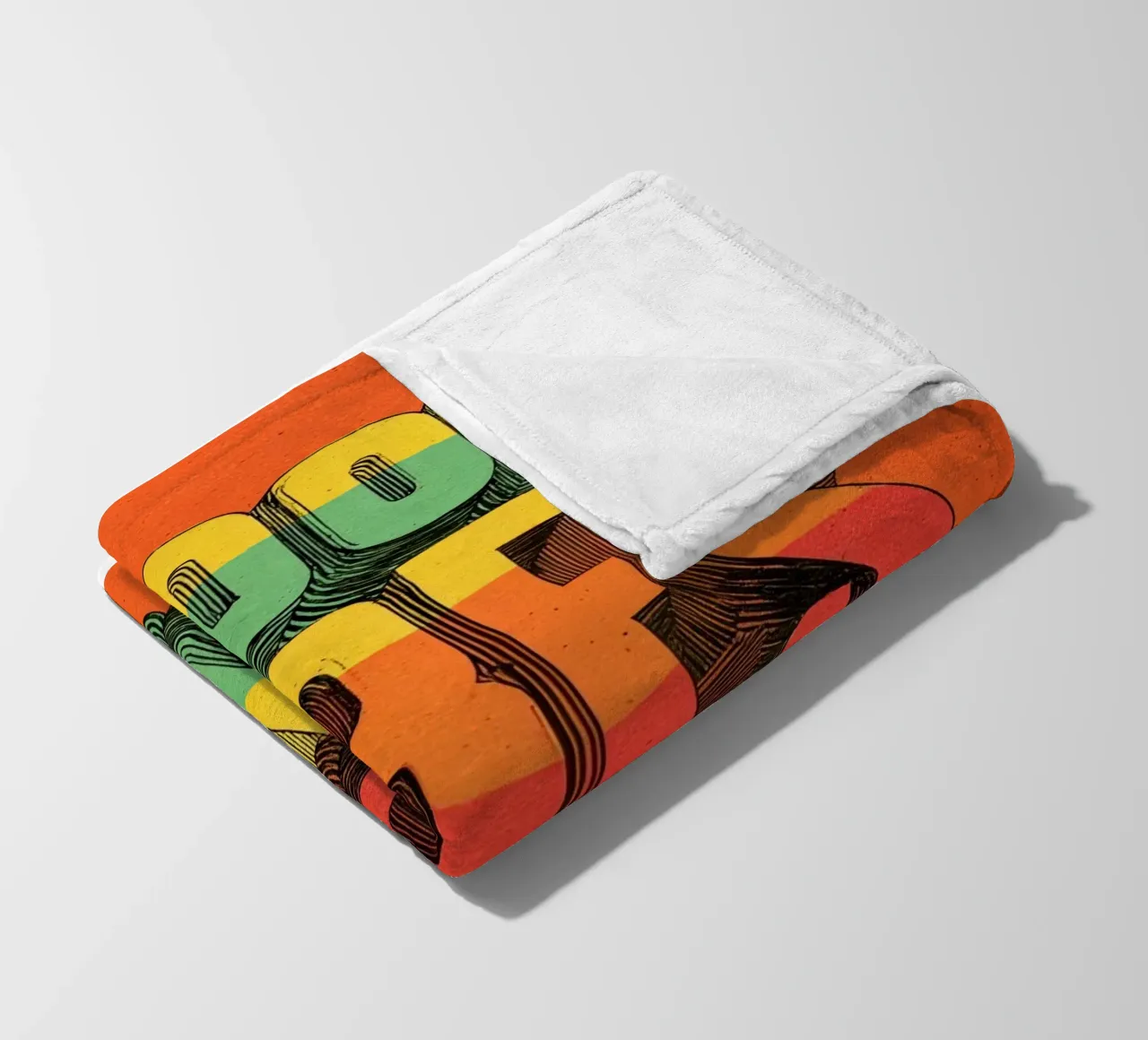Good Vibes Only - Poster tipografico retrò e vintage con arcobaleno coperta in pile da Kaji