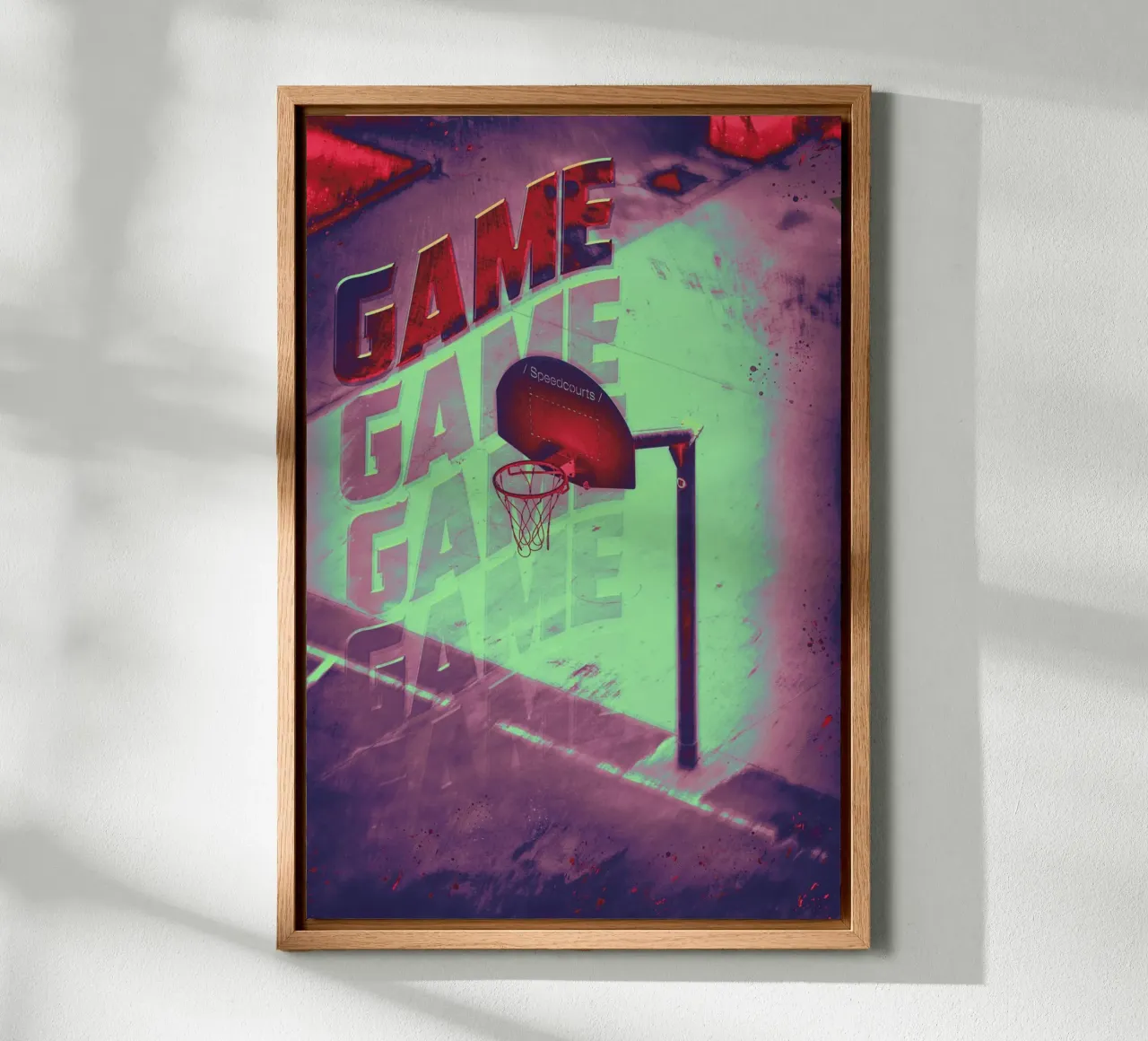 Game - Basketball canvas met Baklijst van athlete.art