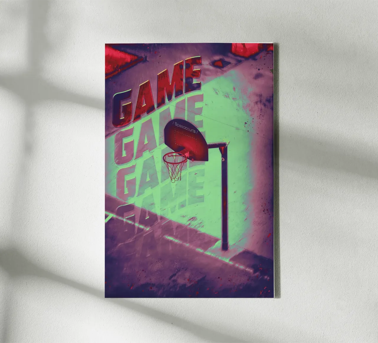 Game - Basketball canvas met Baklijst van athlete.art