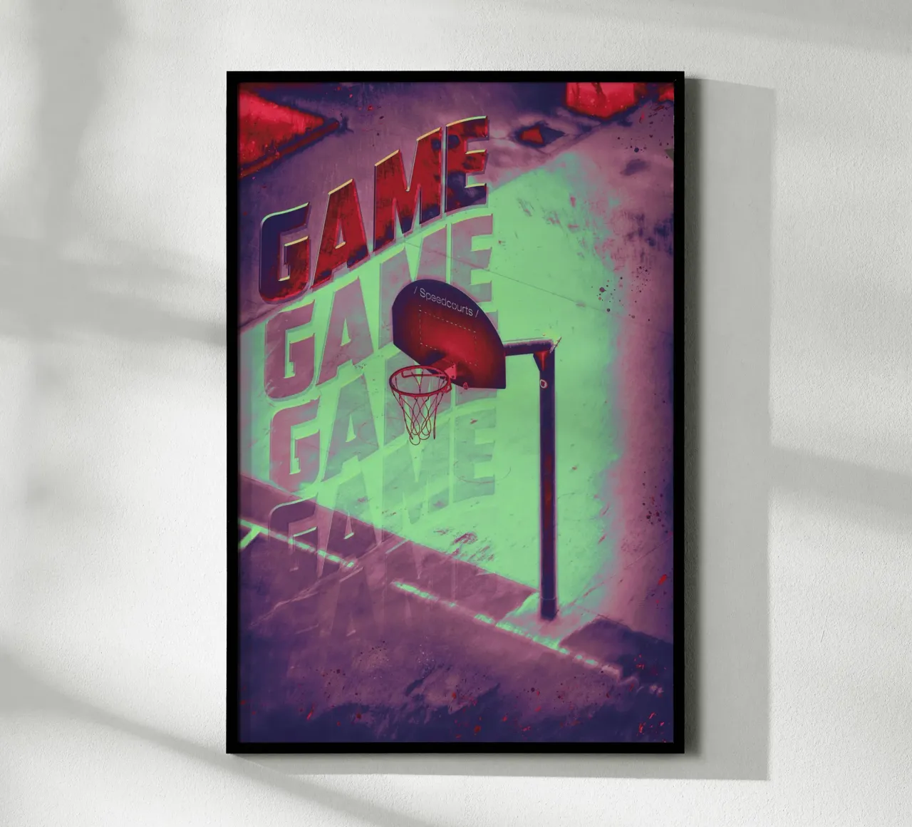 Game - Basketball poster con telaio in legno da athlete.art