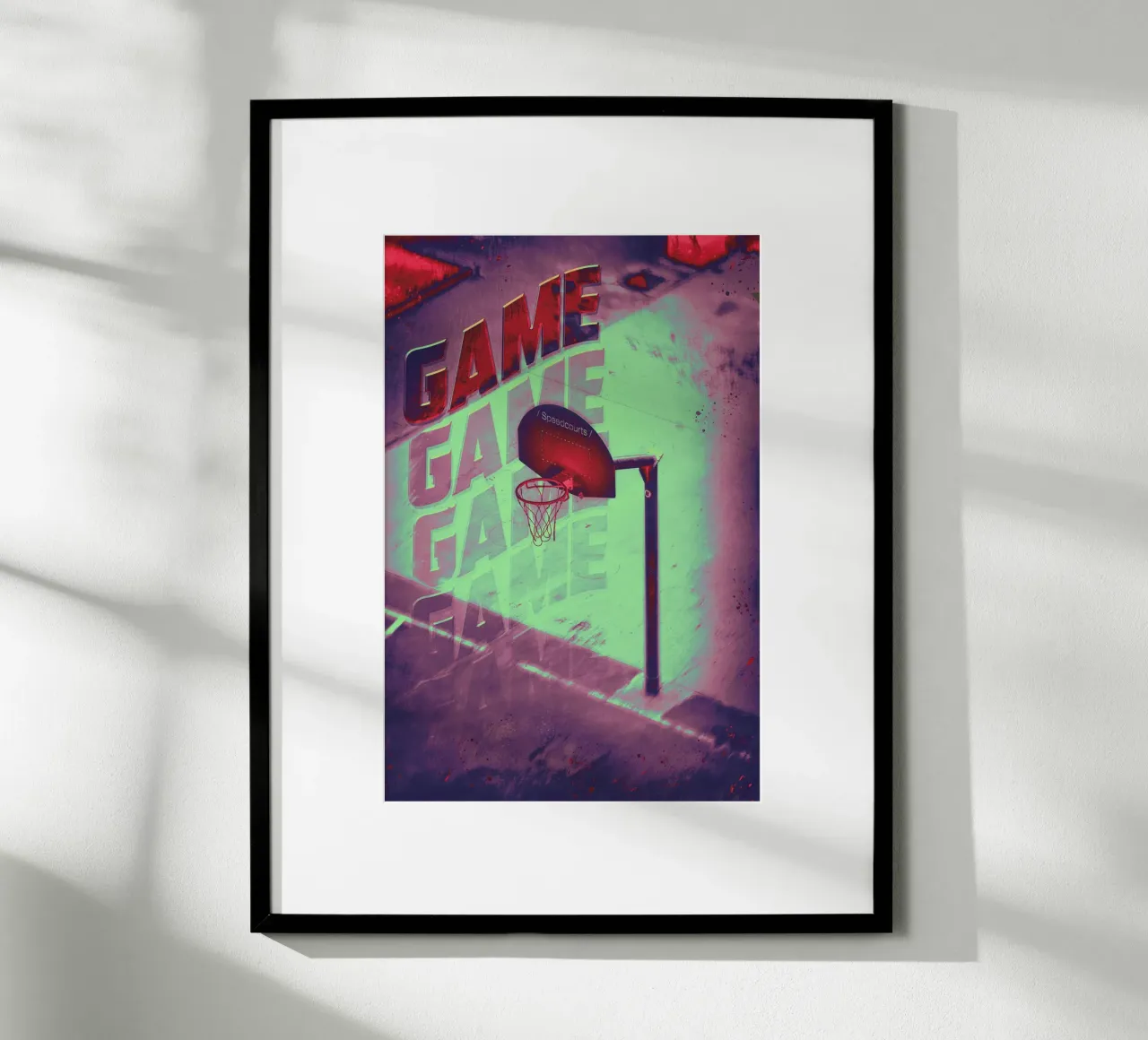 Game - Basketball poster con telaio in legno da athlete.art
