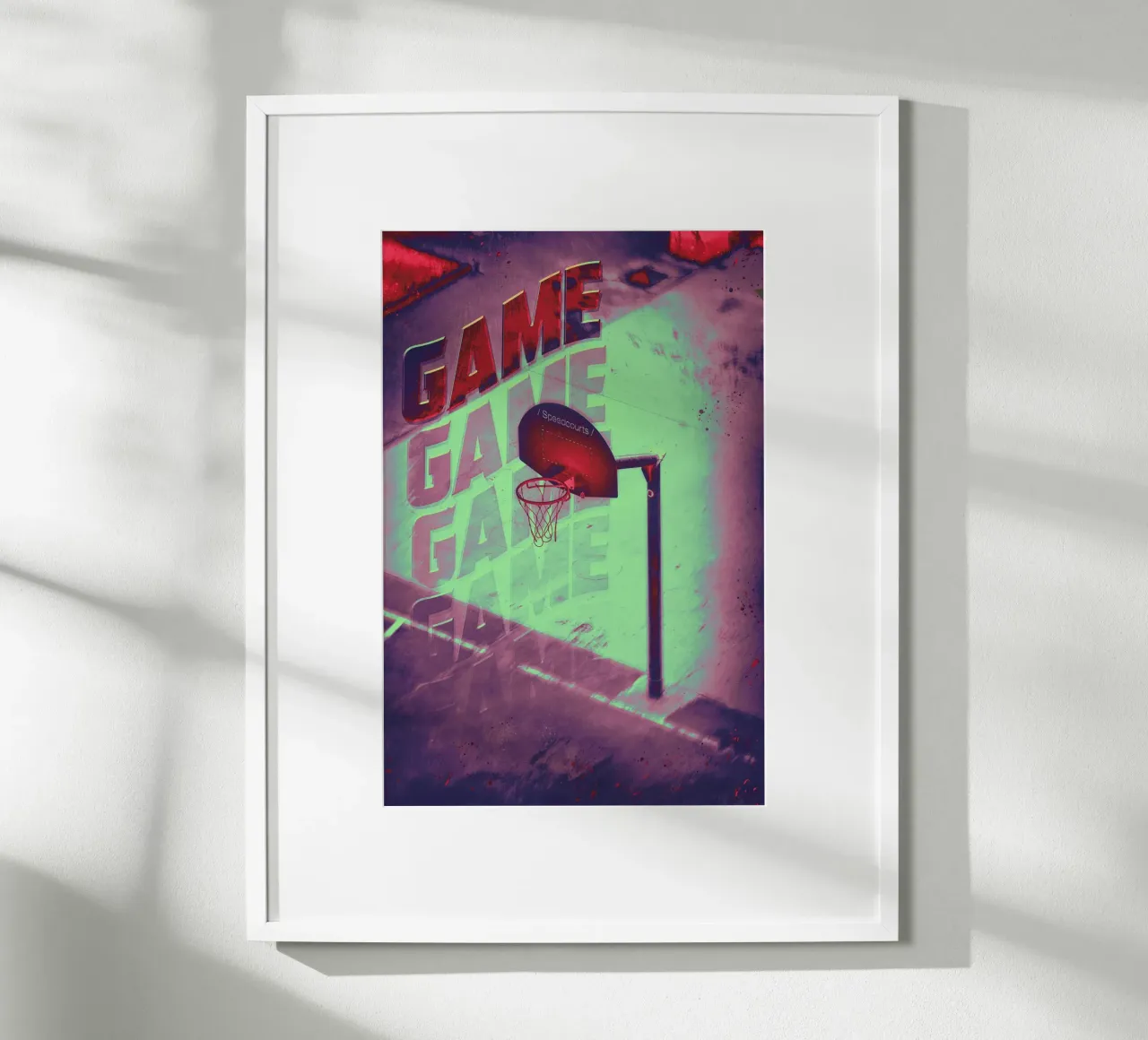 Game - Basketball poster con telaio in legno da athlete.art
