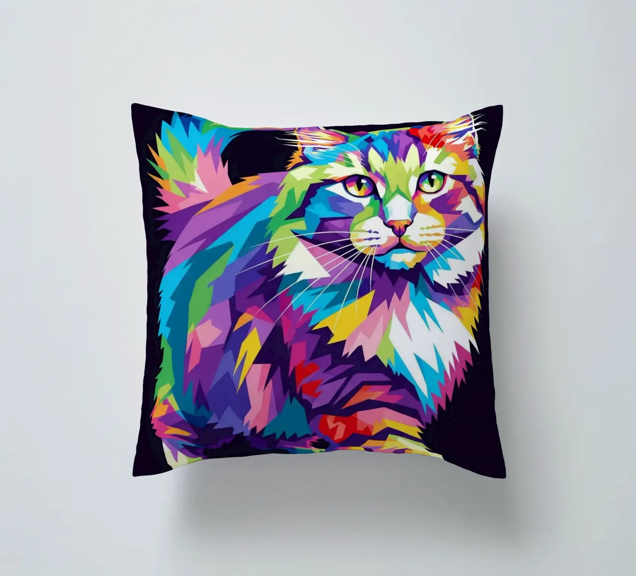 Gatto colorato (1) cuscino da Wild Life studio