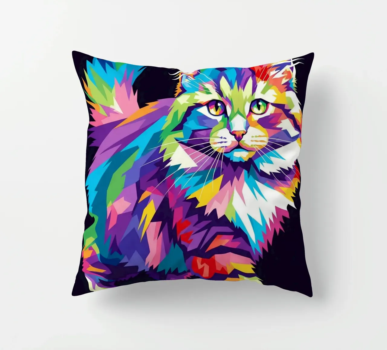 Gatto colorato (1) cuscino da Wild Life studio