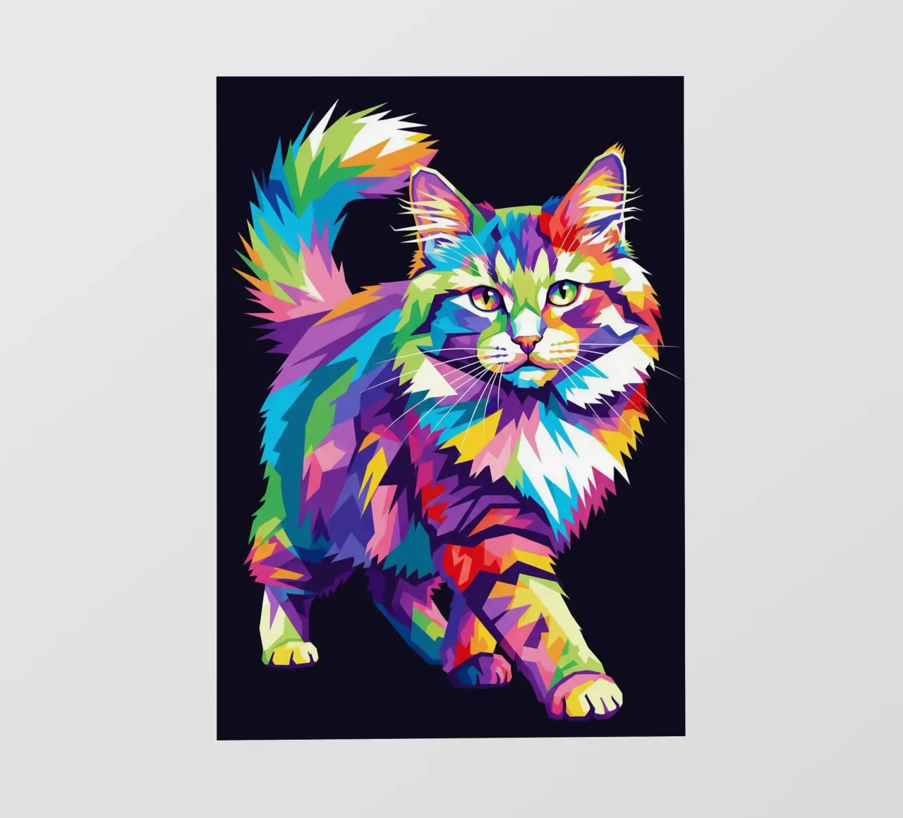 Gatto colorato (1) telo in pvc da Wild Life studio