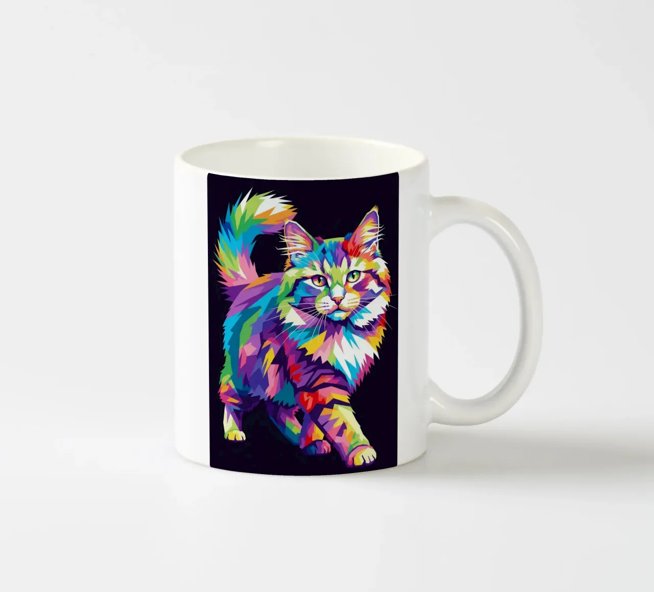 Gatto colorato (1) tazza in ceramica da Wild Life studio