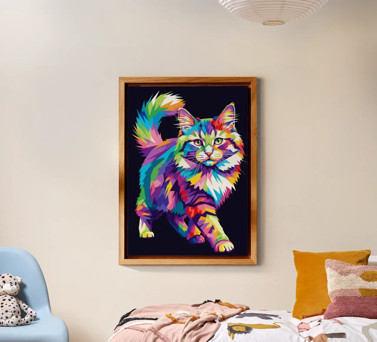 Gatto colorato (1) pannello forex da Wild Life studio