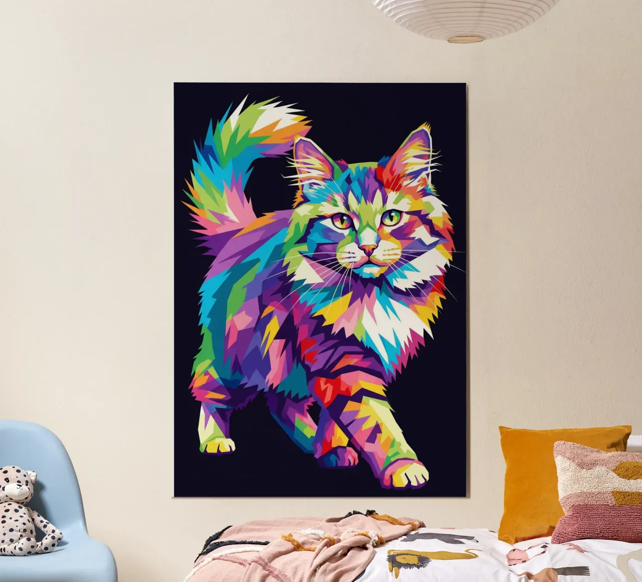 Gatto colorato (1) pannello forex da Wild Life studio