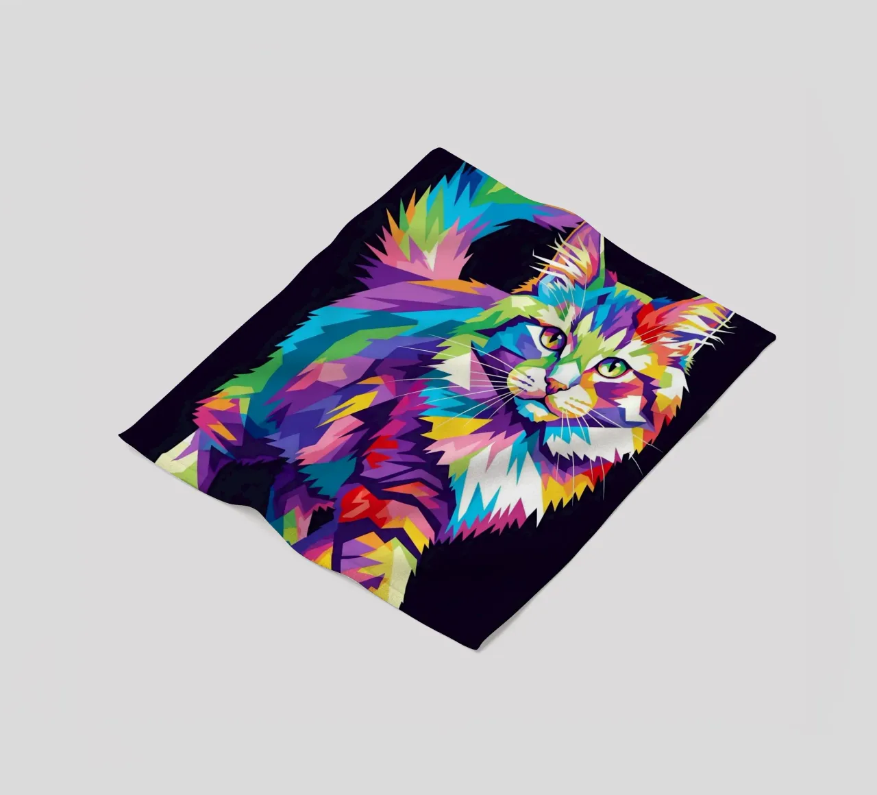 Gatto colorato (1) coperta in pile da Wild Life studio