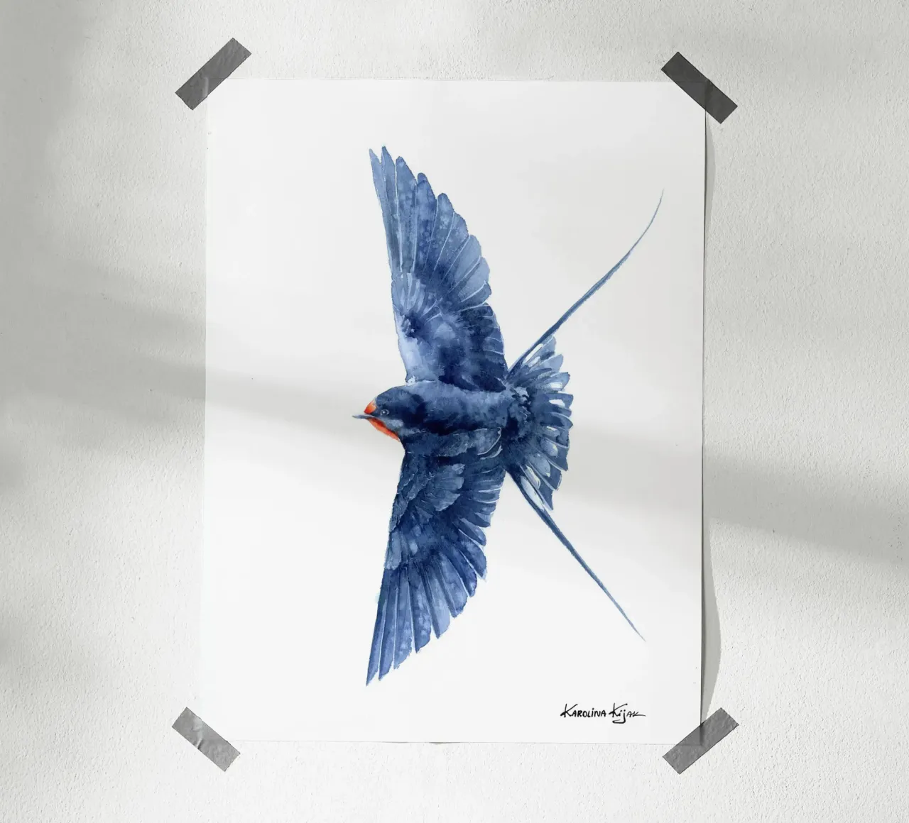 Flying barn swallow poster da Karolina Kijak