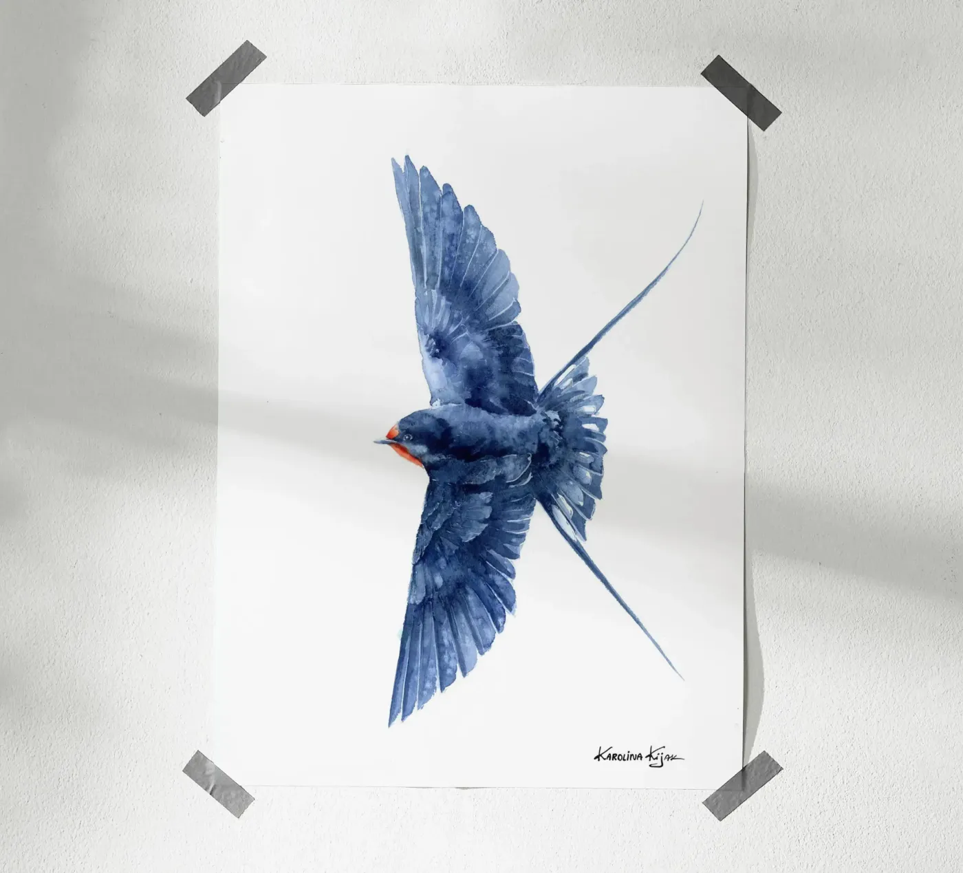 Flying barn swallow poster da Karolina Kijak