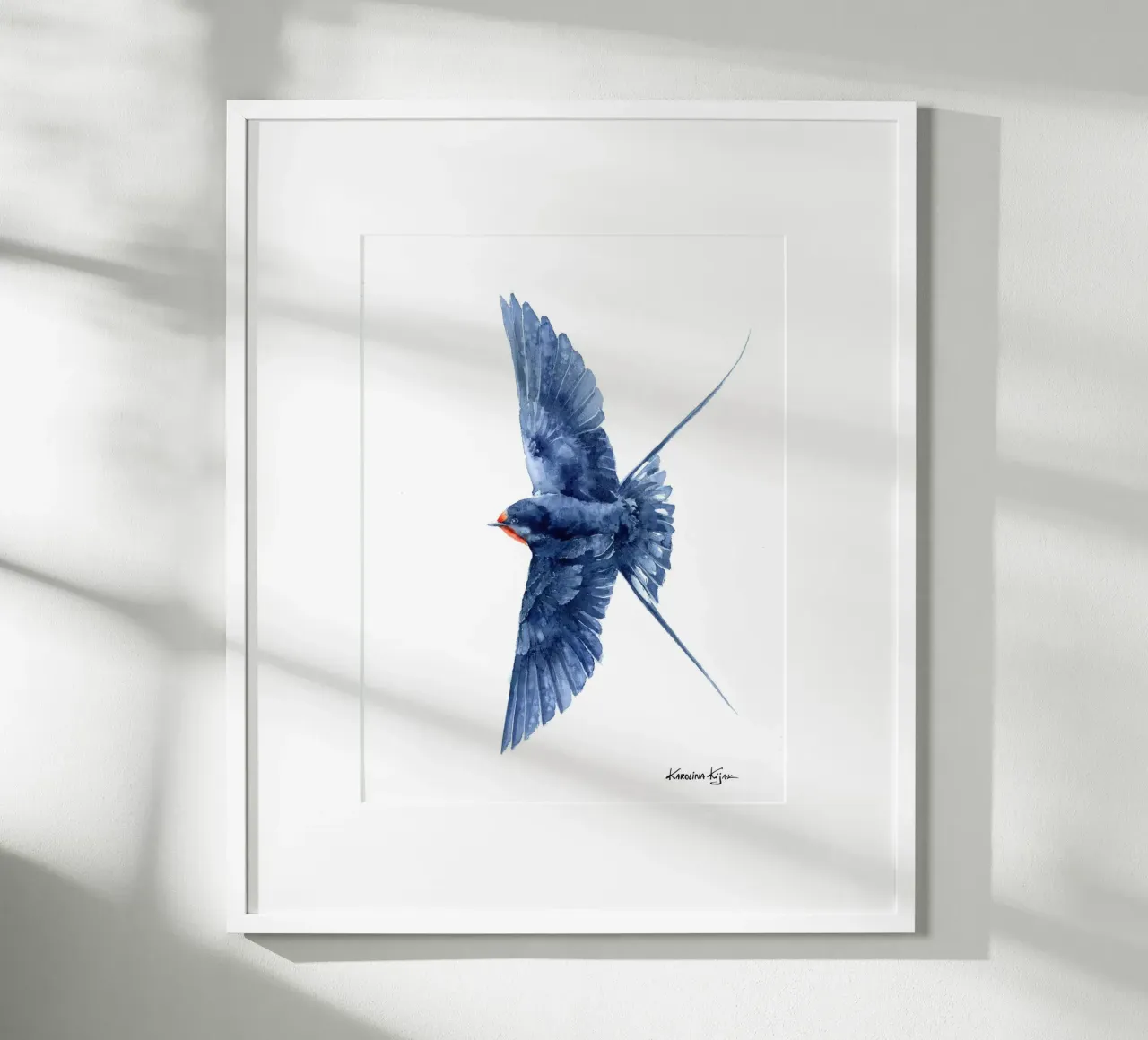 Flying barn swallow carta hahnemühle da Karolina Kijak