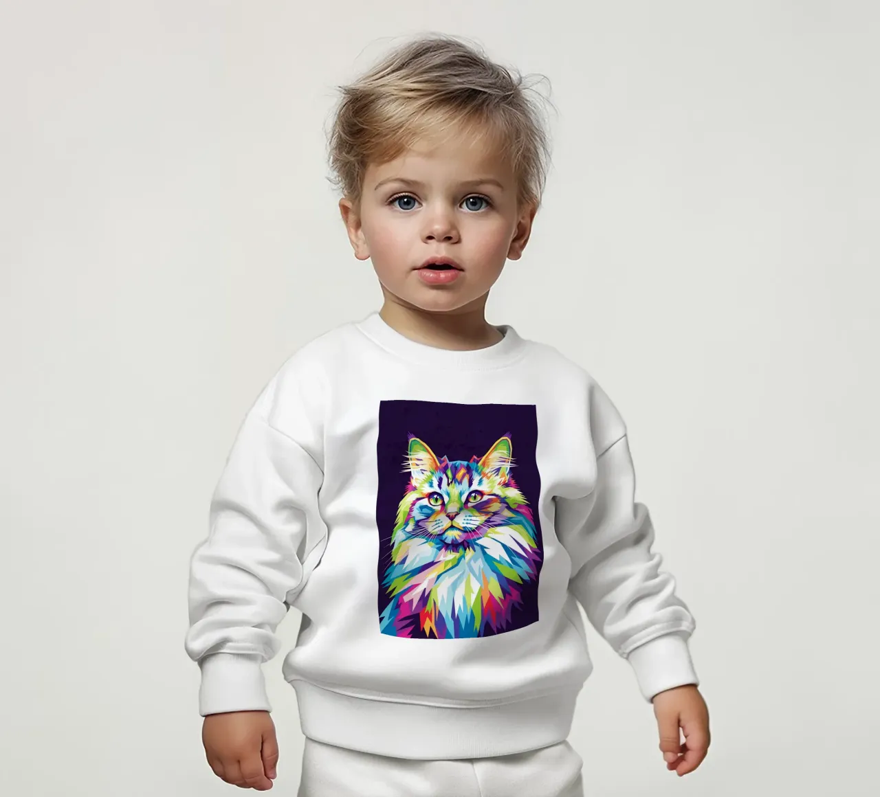 Colorful of Cat (2) felpa neonato da Wild Life studio