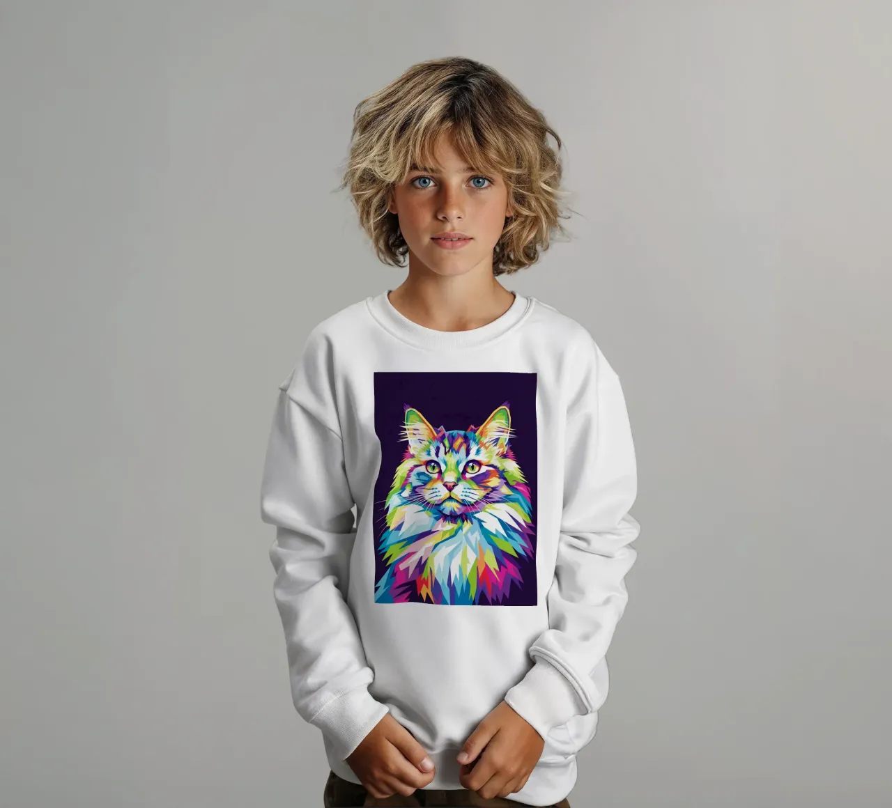 Colorful of Cat (2) felpa bambino da Wild Life studio