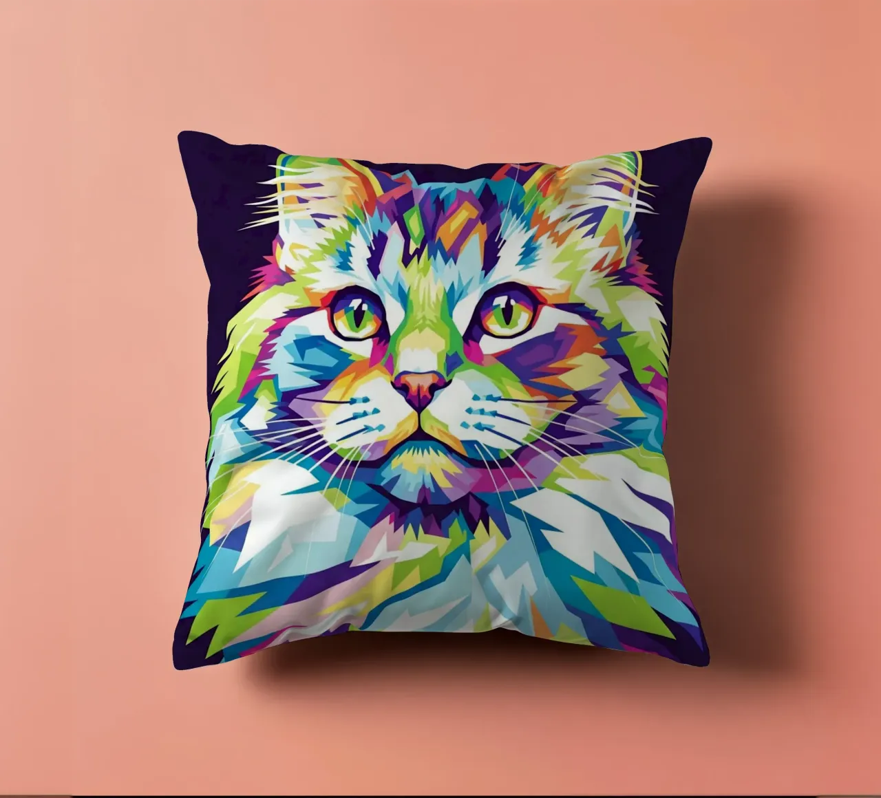 Colorful of Cat (2) cuscino da Wild Life studio