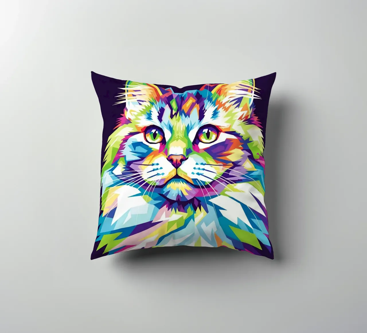 Colorful of Cat (2) cuscino da Wild Life studio
