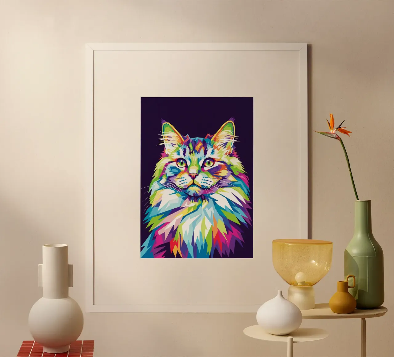 Colorful of Cat (2) carta hahnemühle da Wild Life studio