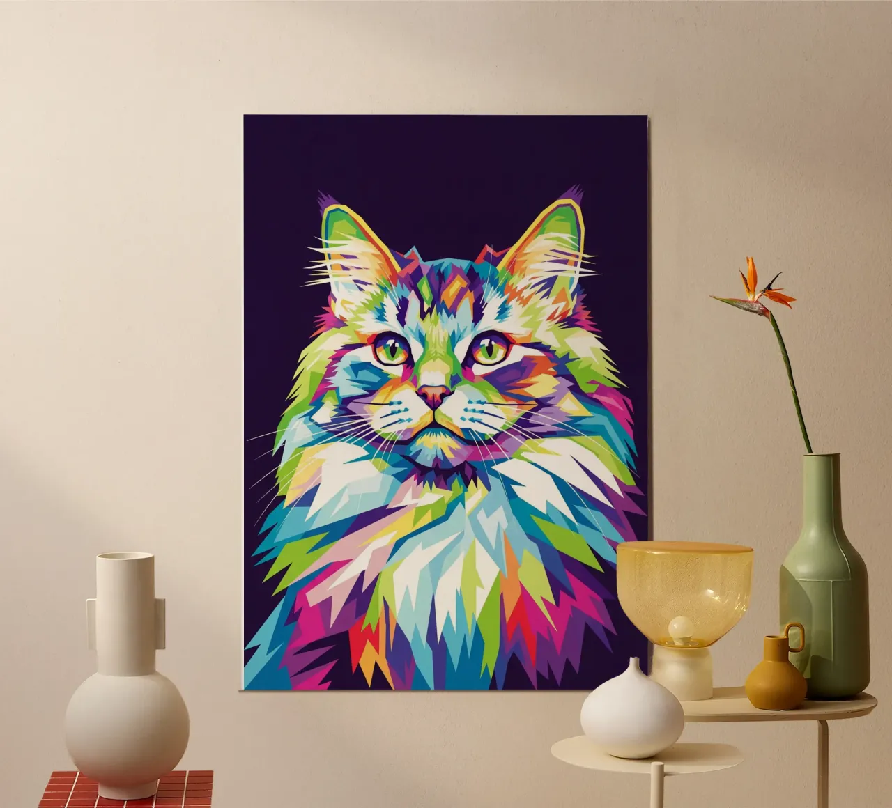 Colorful of Cat (2) carta hahnemühle da Wild Life studio