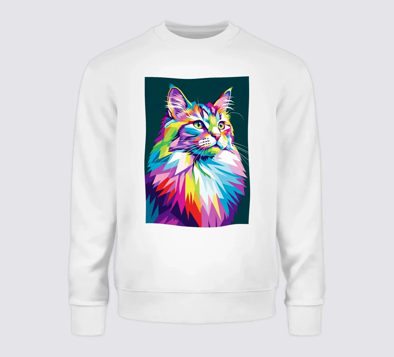 Gatto colorato (3) felpa da Wild Life studio