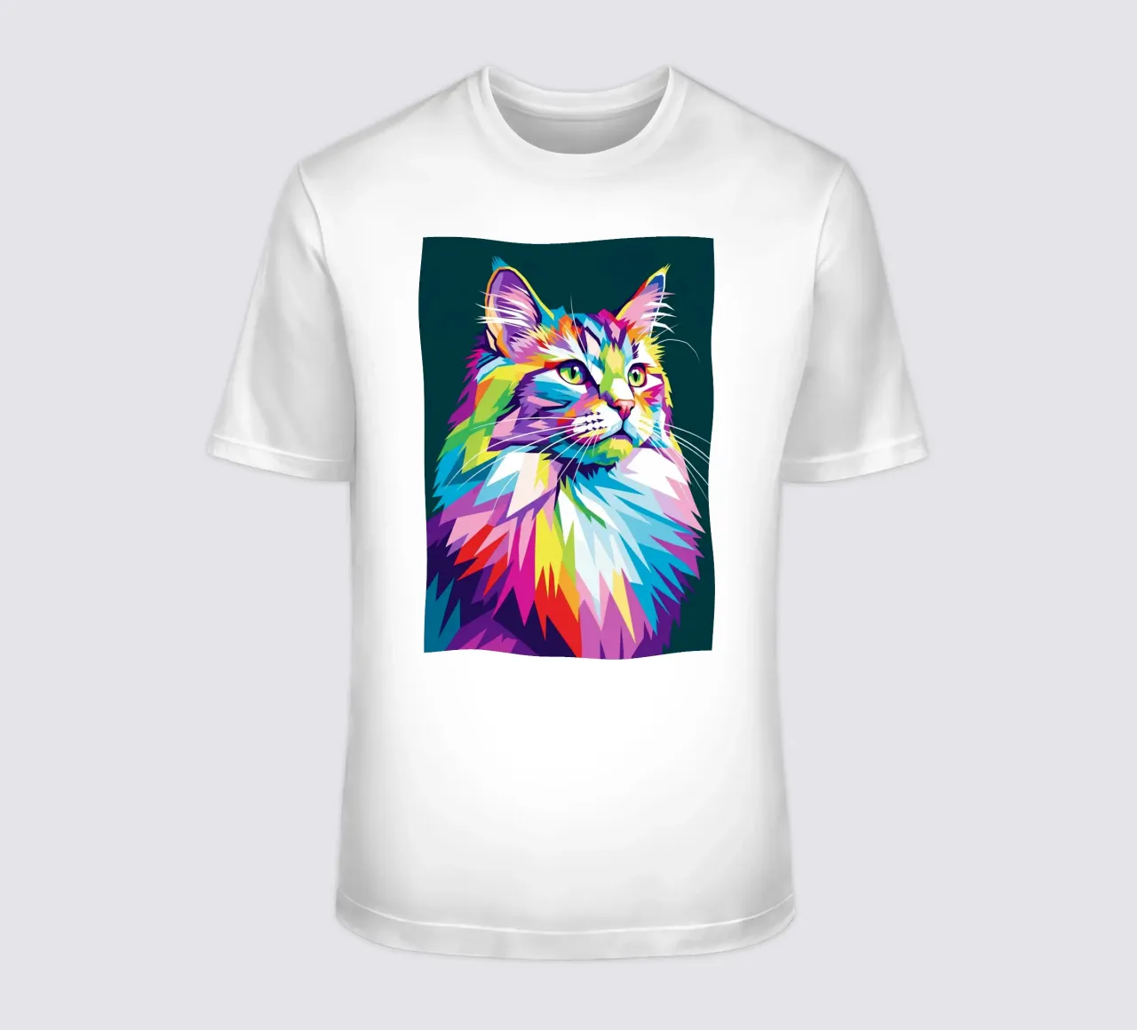 Gatto colorato (3) t-shirt da Wild Life studio