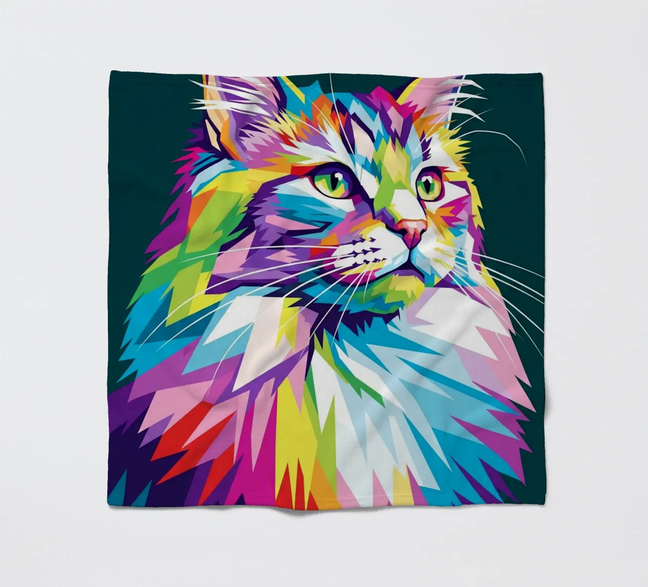 Gatto colorato (3) coperta in pile da Wild Life studio