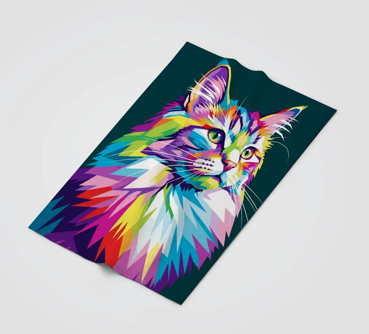 Gatto colorato (3) coperta in pile da Wild Life studio