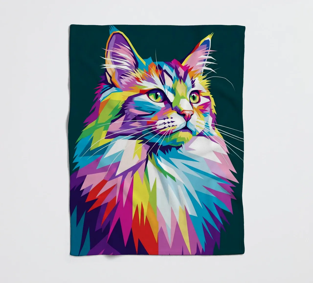 Gatto colorato (3) coperta in pile da Wild Life studio
